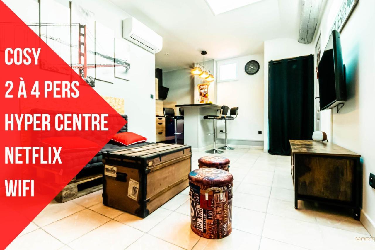Centre Historique - Free Parking - Self Checkin - Wifi - Industriel - Sleepntripbeziers Apartment Luaran gambar